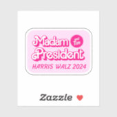 Rosa Frau Präsidentin und Tim Aufkleber (Blatt)
