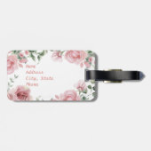 Rosa-Frauen-Individuelle Name Gepäckanhänger (Rückseite horizontal)