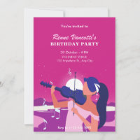 Rosa Frauen zum Geburtstag von Geige