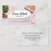 Rosa Frauenarbeitsdaten für Notebooks Visitenkarte (Vorne/Hinten)