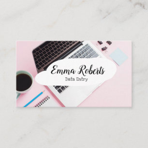Rosa Frauenarbeitsdaten für Notebooks Visitenkarte