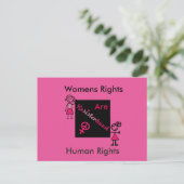 Rosa Frauenrechte sind politische Menschenrechte Postkarte (Stehend Vorderseite)