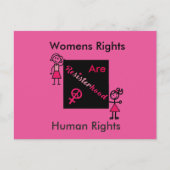 Rosa Frauenrechte sind politische Menschenrechte Postkarte (Vorderseite)