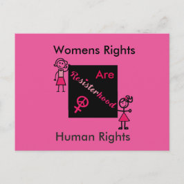 Rosa Frauenrechte sind politische Menschenrechte Postkarte