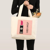 Rosa Fräulein Makeup Tote Bag Jumbo Stoffbeutel (Vorderseite (Produkt))
