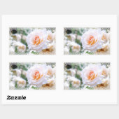 Rosa French Lace [Rectangular Seal] Rechteckiger Aufkleber (Blatt)