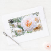 Rosa French Lace [Rectangular Seal] Rechteckiger Aufkleber (Umschlag)