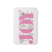 Rosa Freude mit Beeren Weihnachten Badematte (Vorderseite Vertikal)