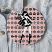rosa Freundin Tänzerin Button (Beispiel)
