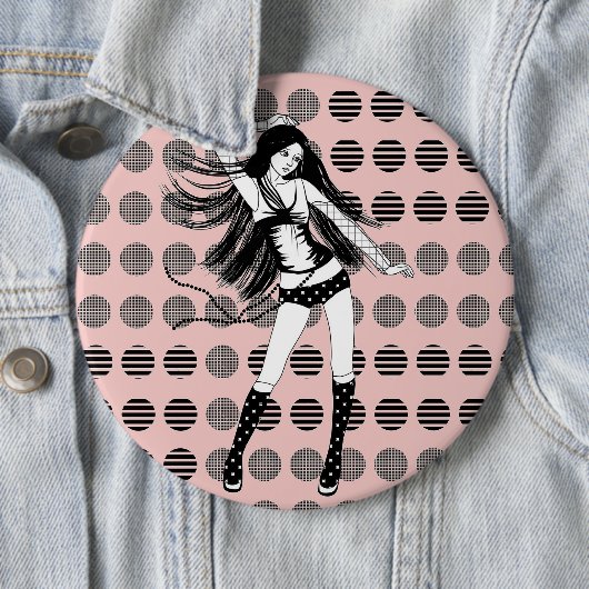 rosa Freundin Tänzerin Button (Beispiel)