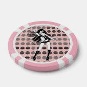 rosa Freundin Tänzerin Pokerchips (Einzeln)