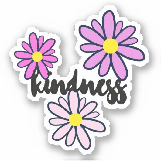 Rosa Freundlichkeit Aufkleber (Vorderseite)