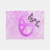 Rosa Frieden Fleecedecke (Vorderseite (Horizontal))