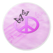 Rosa Frieden Keramikknauf (Vorderseite)