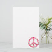 Rosa FriedensBlumen Briefpapier (Stehend Vorderseite)