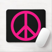 Rosa Friedenszeichen-Mauspad Mousepad (Mit Mouse)