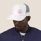 Rosa Friedenszeichen Modern Weiß Truckerkappe (Beispiel)