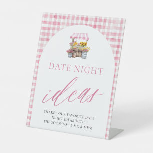 Rosa Frisch auf dem Markt Date Night Ideen Schild