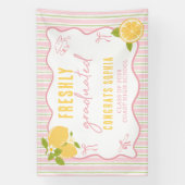 Rosa frisch graduiertes Zitronenbanner Banner (Vertikal)