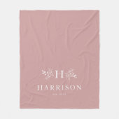 Rosa, frisch verheiratete Decke aus rustikalem Mon (Vorderseite)