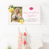 Rosa frisch zitronenfarbene Abschlussfeier Banner (Insitu)