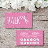 Rosa Friseur Flat Loyalty Card Treuekarte