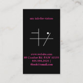 Rosa Friseursalon Visitenkarte (Rückseite)