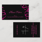 Rosa Friseursalon Visitenkarte (Vorne/Hinten)