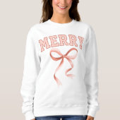 Rosa, fröhliches Sweatshirt, Frohe Weihnachtspulli Sweatshirt (Vorderseite)