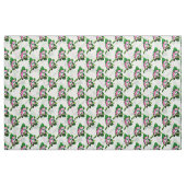 Rosa Frosch auf grünem Leaf-Muster Stoff (Fat Quarter (45,7 x 55,9 cm))