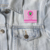 Rosa Frosch "Großmutter, zum Babyparty-Knopf zu Button (Beispiel)