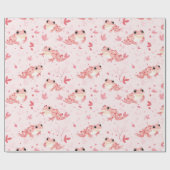 Rosa Frösche Geschenkpapier (Flach)