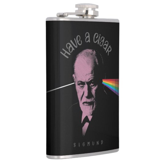 Rosa Fröstling (haben ein Zigar) Flachmann (Rechts)