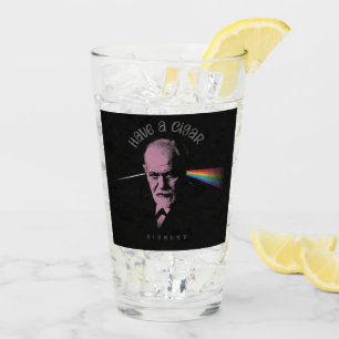 Rosa Fröstling (haben ein Zigar) Glas