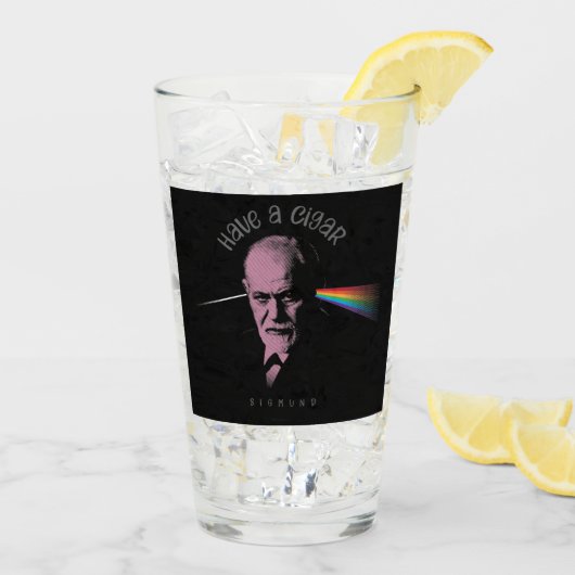 Rosa Fröstling (haben ein Zigar) Glas (Rückseite Ice)