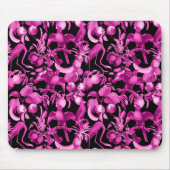 Rosa Früchte und Flamingos Muster Mousepad (Vorne)