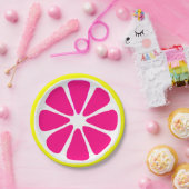 Rosa Fruchtscheibebeschaffenheit Pappteller (Party)