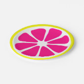 Rosa Fruchtscheibebeschaffenheit Pappteller (Schrägansicht)