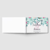 Rosa Frühling Aquarell Blumenzettel Hochzeitsbuch Gästebuch (Voll)