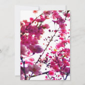 Rosa Frühling | Blütenbaum Einladung (Rückseite)