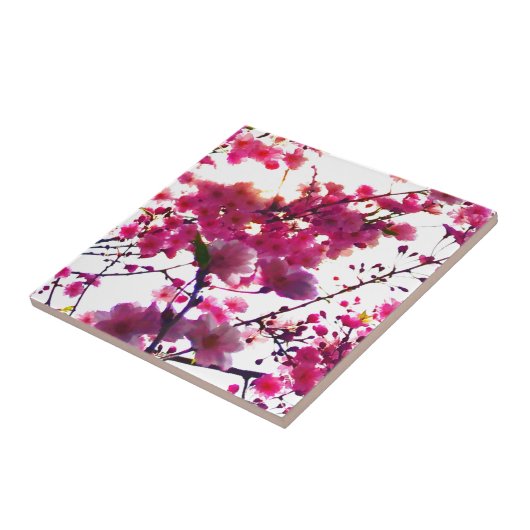 Rosa Frühling | Blütenbaum Fliese (Seite)