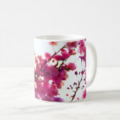 Rosa Frühling | Blütenbaum Kaffeetasse (VorderseiteRechts)