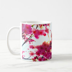Rosa Frühling   Blütenbaum Kaffeetasse