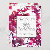 Rosa Frühling | Blütenbaum Save The Date (Vorne/Hinten)