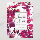 Rosa Frühling | Blütenbaum Save The Date (Vorne/Hinten)