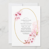 Rosa Frühling Kirsche Blossom Feier des Lebens Einladung (Vorderseite)