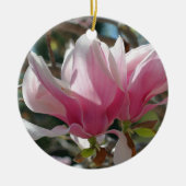 Rosa Frühling Magnolia Blume Keramikornament (Vorne)