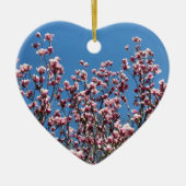 Rosa Frühling Magnolia Blüten Blumenzauber Keramikornament (Vorne)