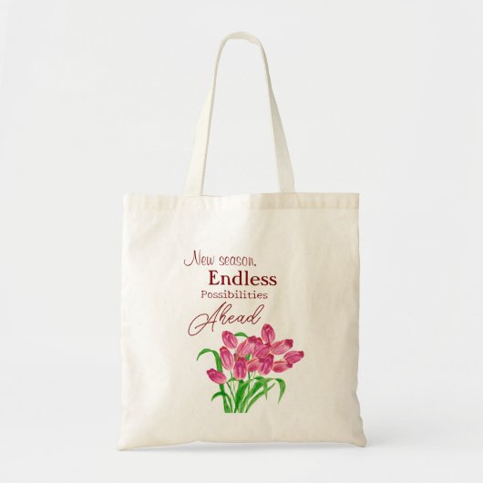 Rosa Frühling Tragetasche (Vorne)