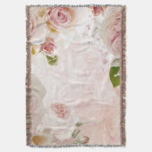 Rosa Frühlings Blume Rose Pastell Collage Decke (Vorderseite Vertikal)